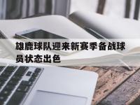 爱游戏登录-雄鹿球队迎来新赛季备战球员状态出色